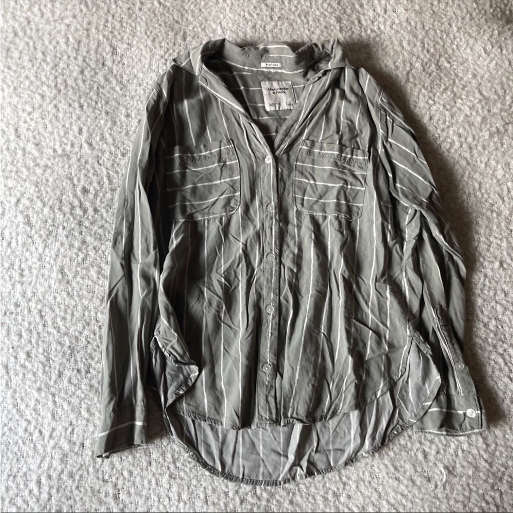 Abercrombie Small Button Down Striped - image 1